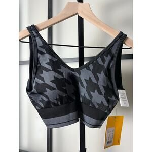 NWT LOLE Marlowe Sports Bra Seamless Houndstooth Pattern Size Small